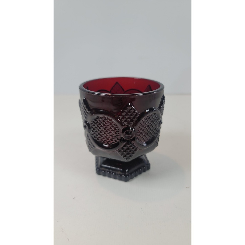 Avon‎ Ruby Red Cape Cod 1876 Footed Glass